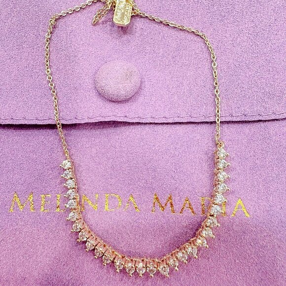 Melinda Maria Baby Not your Basic Tennis Necklace New - Picture 2 of 3